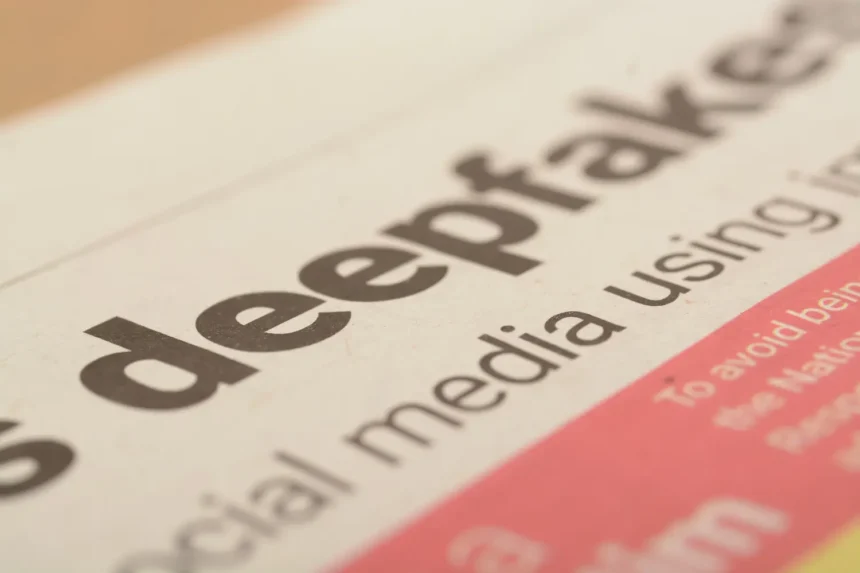 AI-generated deepfake video depicting a fake political message online