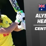 Alyssa Healy hitting a shot during Australia vs India ODI