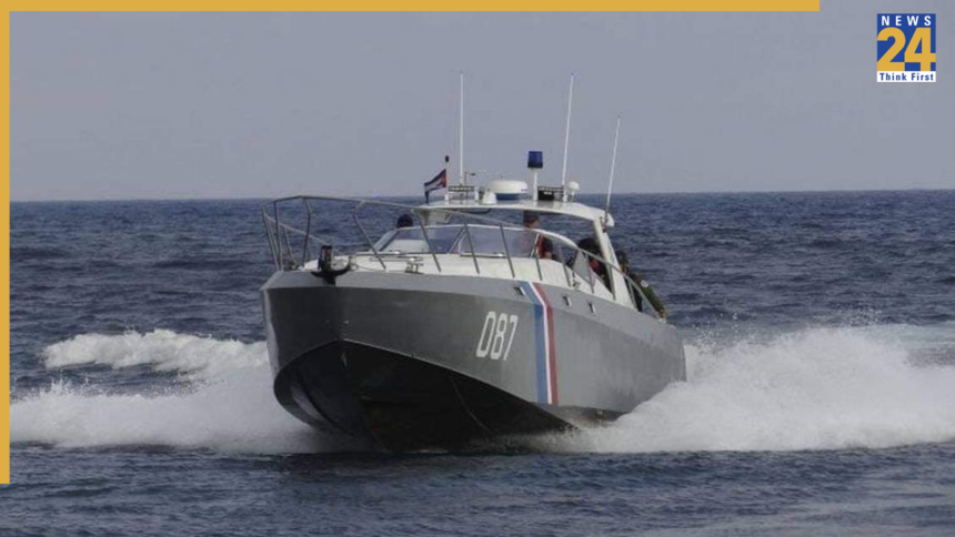 Cuban Coast Guard vessel on open water during patrol