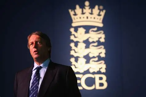 ECB logo with cricket stadium background for The Hundred tournament