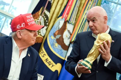 Gianni Infantino speaking at a FIFA congress event during his presidency
