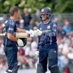 George Munsey batting for Scotland ahead of joining Notts Outlaws