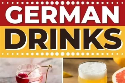 Lumumba cocktail served with whipped cream at a German Christmas market