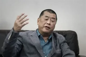 Jimmy Lai outside court during legal proceedings in Hong Kong