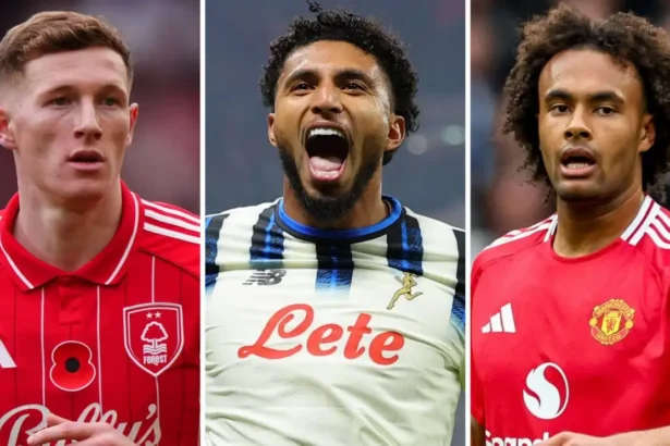 Elliot Anderson playing for Nottingham Forest in Premier League match