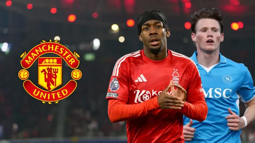 Manchester United and Manchester City scouts watching Nottingham Forest players