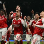 North London derby – Arsenal players celebrate defining 4-1 win over Tottenham in 2026