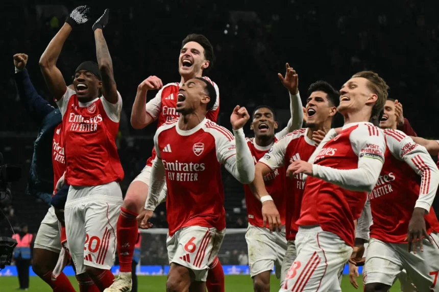 North London derby – Arsenal players celebrate defining 4-1 win over Tottenham in 2026