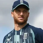 Jos Buttler batting for England during a T20 international match