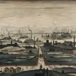 LS Lowry painting a northern England industrial cityscape