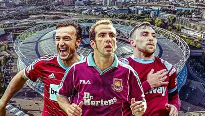 West Ham United players during Premier League match