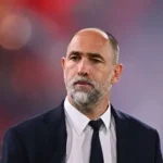 Igor Tudor reacting on the touchline during Tottenham’s defeat to Atletico Madrid.