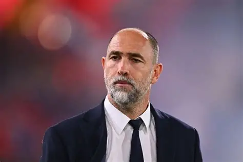 Igor Tudor reacting on the touchline during Tottenham’s defeat to Atletico Madrid.