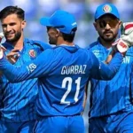 Afghanistan and Sri Lanka players during an international cricket match.