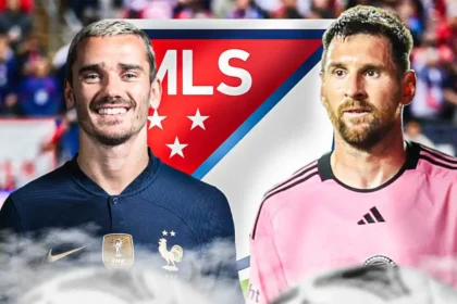 Antoine Griezmann in Atletico Madrid jersey celebrating a goal