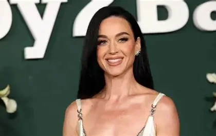 Australian designer Katie Perry outside court after trademark ruling