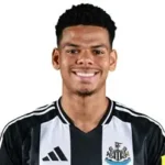 William Osula celebrates after scoring the winning goal for Newcastle United against Manchester United