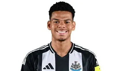 William Osula celebrates after scoring the winning goal for Newcastle United against Manchester United