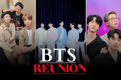 BTS performing live at Gwanghwamun Square during their Netflix comeback concert