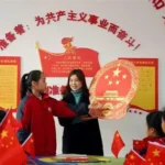 A Tibetan monastery with prayer wheels representing minority culture in China.