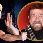 Chuck Norris performing martial arts and posing for photos
