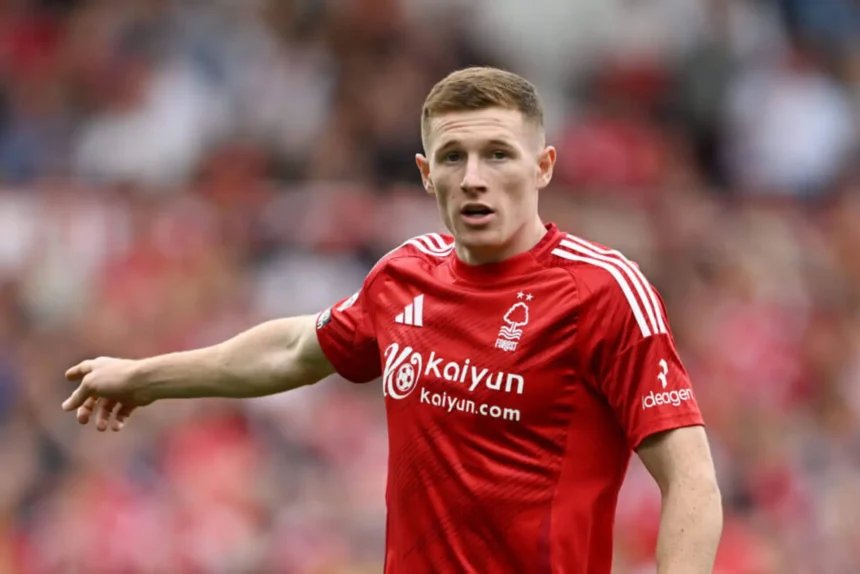 Elliot Anderson playing for England showcasing midfield control and energy