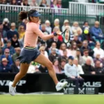 Emma Raducanu practicing before Indian Wells tennis tournament