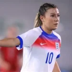 Erica Parkinson playing for England Under-19s