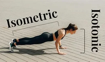 Person doing plank exercise demonstrating isometric workout