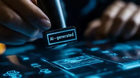 Various AI-free and human-made certification labels displayed on products and digital content