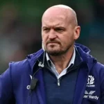 Gregor Townsend coaching Scotland rugby team during Six Nations