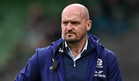 Gregor Townsend coaching Scotland rugby team during Six Nations