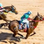 Horse racing event with diverse participants highlighting inclusion efforts