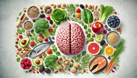 high fibre foods including whole grains fruits nuts and seeds for brain health
