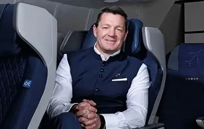 IndiGo aircraft parked at airport runway