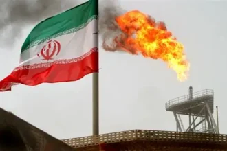 Oil tanker in Strait of Hormuz during Gulf energy conflict
