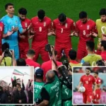 Iran national football team players during an international match.