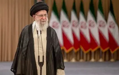 Mojtaba Khamenei appearing during a public event after becoming Iran’s supreme leader