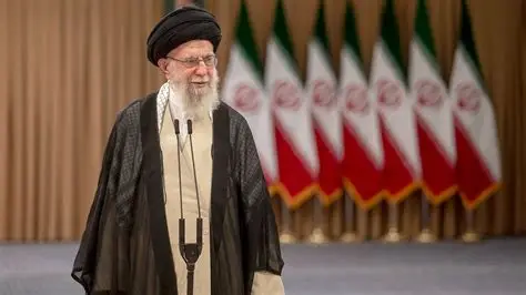 Mojtaba Khamenei appearing during a public event after becoming Iran’s supreme leader
