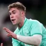 Jack Crowley and Jamison Gibson-Park in action against England