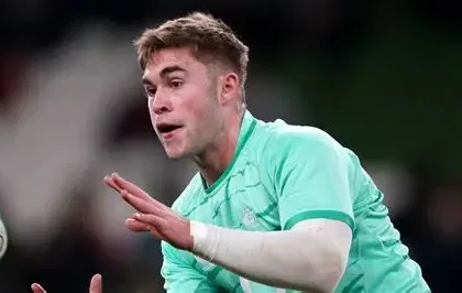 Jack Crowley and Jamison Gibson-Park in action against England