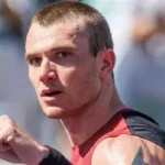 Jack Draper playing a forehand during Indian Wells tennis match