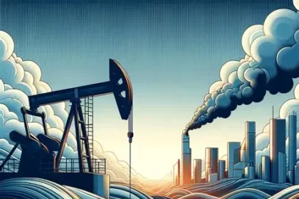 Oil barrels and global market charts representing the 1970s oil crisis and current energy concerns