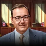 Kevin Spacey arriving at court during legal proceedings