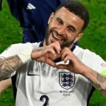 Kyle Walker playing for England national football team