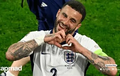 Kyle Walker playing for England national football team