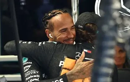Lewis Hamilton celebrates podium finish for Ferrari at Chinese Grand Prix 2026