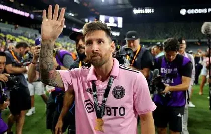Lionel Messi and Inter Miami players with Donald Trump at the White House