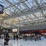 Firefighters battling a large blaze near Glasgow Central Station