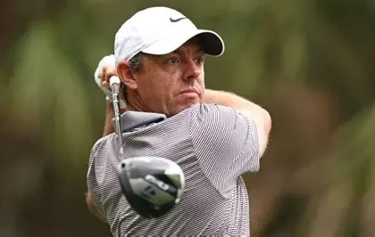 Rory McIlroy hitting a drive at TPC Sawgrass during round one of the Players Championship.